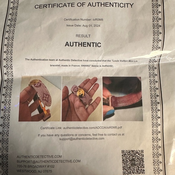 Louis Vuitton Monogram Mini Lin Good luck wish Bracelet with COA - Picture 10 of 12